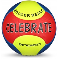 Мяч футбольный №5 INDIGO BEACH CELEBRATE пляжный (PVC 1.2 мм) 1197 Желто-Красный